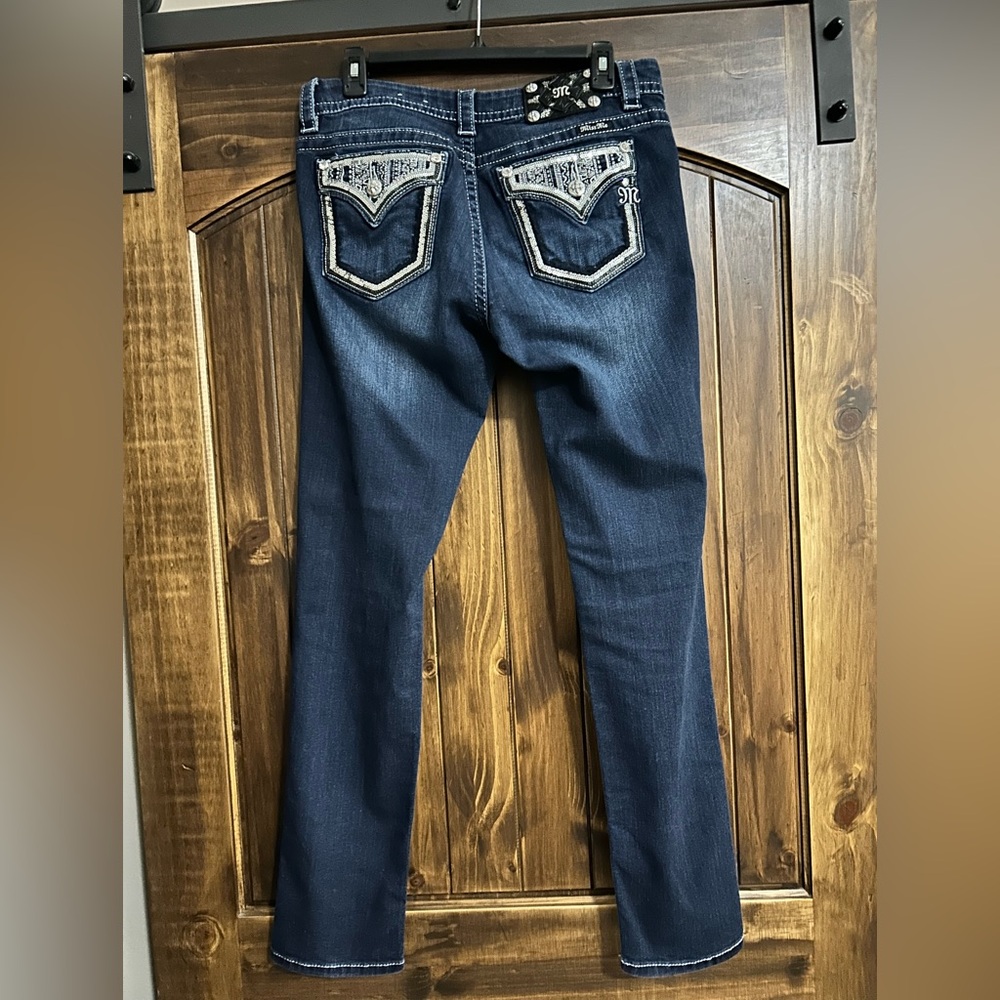 Miss Me Dark Blue Straight Leg Jeans